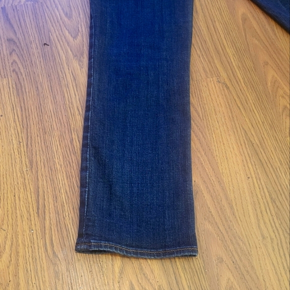 Womens American Eagle Artist Outfitters Distressed Dark Blue Denim Jeans Size 0 - Picture 8 of 12
